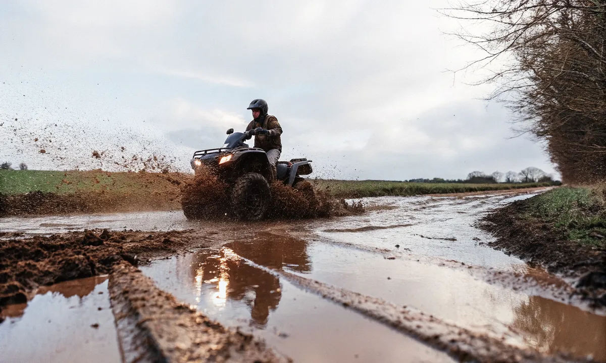 רכיבת טרקטורון בחורף - טיפים לעונת הגשמים